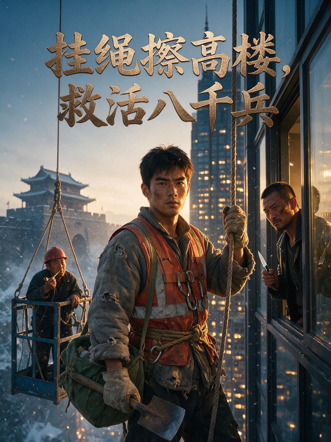 挂绳擦高楼，救活八千兵